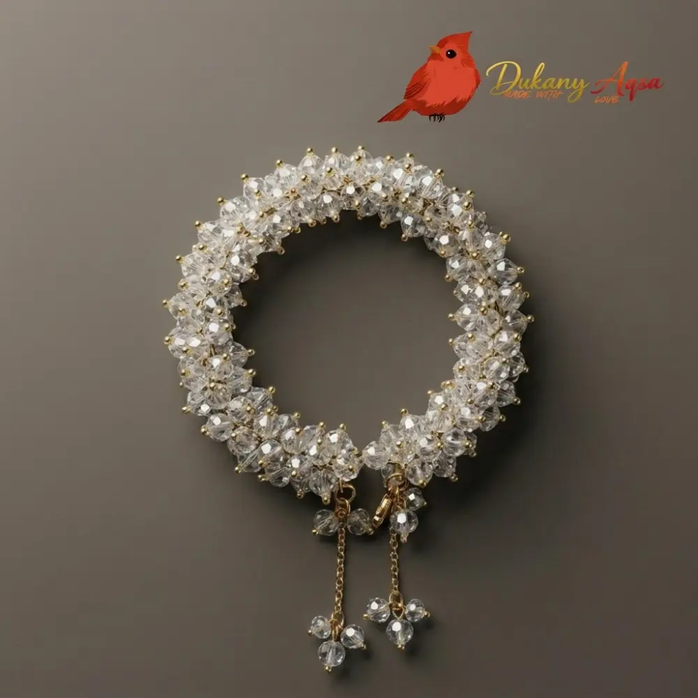 Crystel beads bracelet gajra bracelet for women handmade stylish jewelry