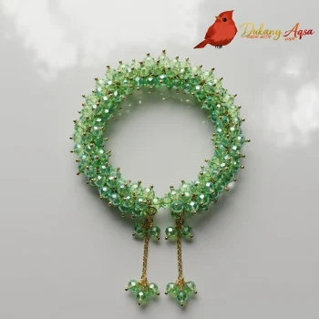 Handmade green Gajra Bracelet